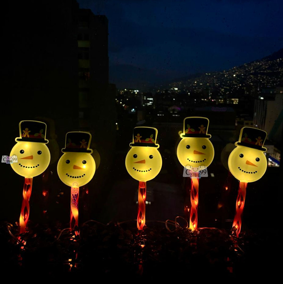 Miniatura 7 de Copos De Nieve Luz Solar Navidad